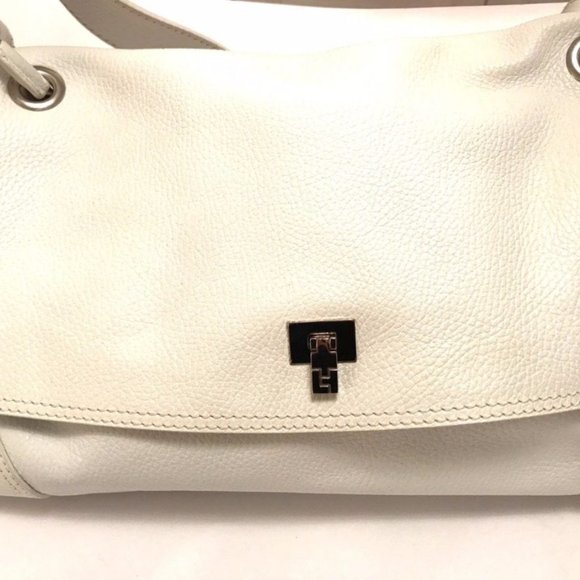 LAMBERTSON TRUEX-WHITE LEATHER SHOULDER BAG, SOFT - Picture 2 of 7